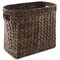 Casafield Woven Magazine Holder with Handles - Seagrass Water Hyacinth Storage Basket for Bathroom, Living Room, Home Office